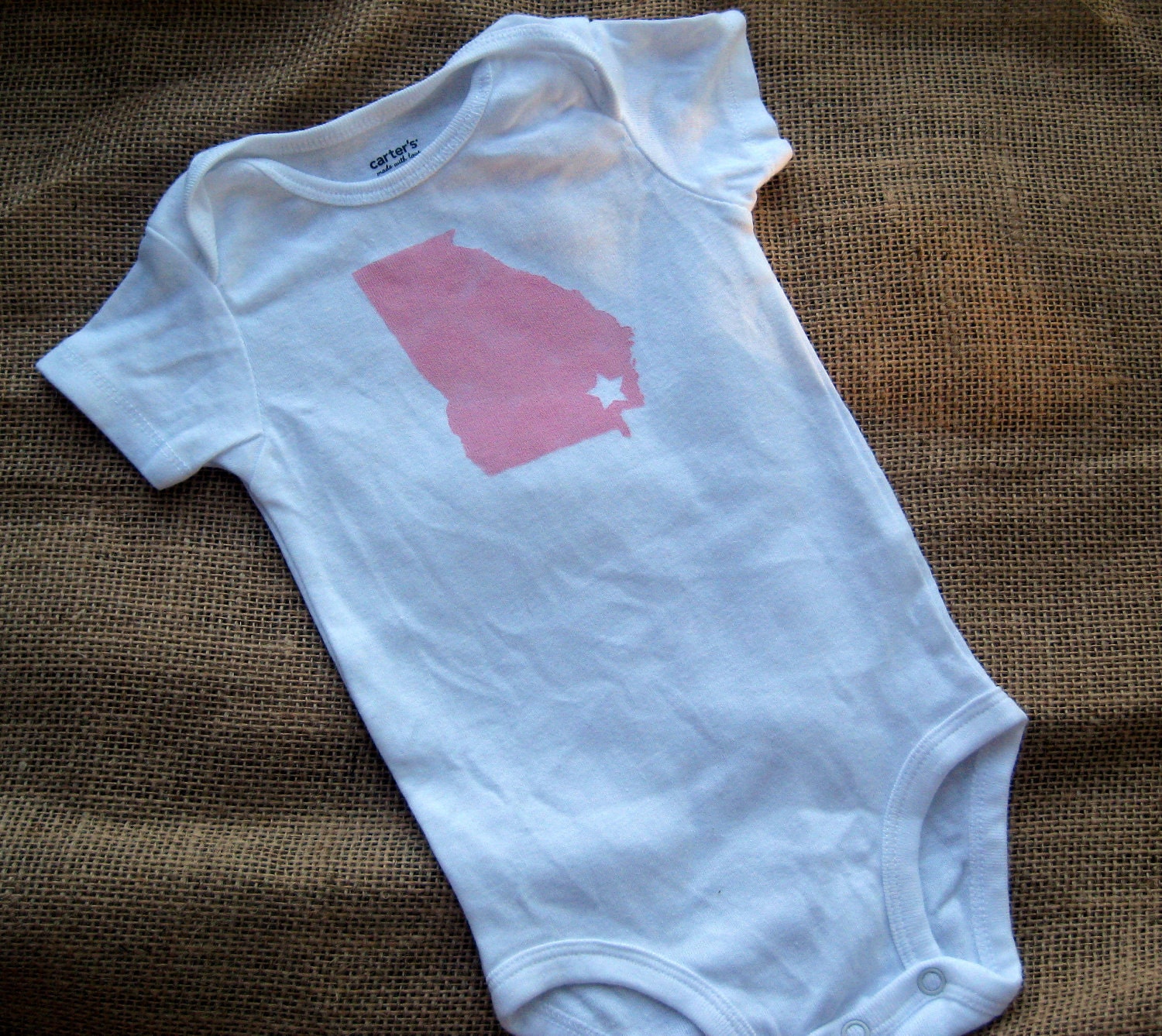 Pick Your State Hand Painted Onesies or Toddler Shirts- custom city and state baby and toddler clothes