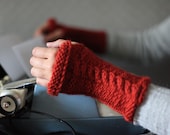 Rust Wrist warmers / fingerless gloves / arm warmers