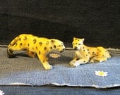 Leapard, Jaguar, Big Cat Salt and Pepper Shaker Set, Vintage, Relco Japan