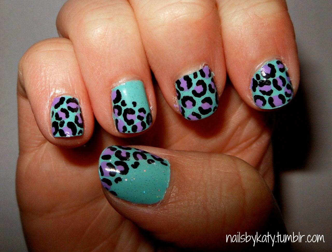 Colorful Leopard Nails
