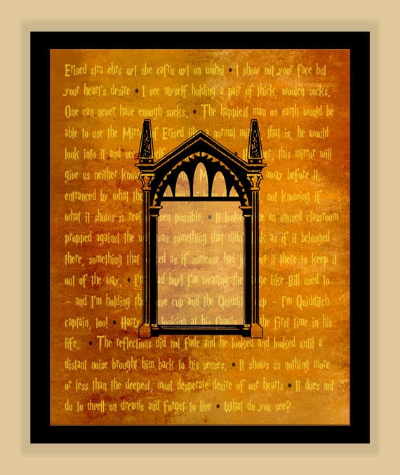 Harry Potter Mirror of Erised Quotes modern print poster 20x30