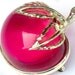 Sarah Coventry Brooch Red Apple Moonglow Lucite Pin Signed Vintage Collectable Jewelry