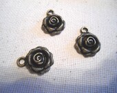 antiqued rose charms (3)