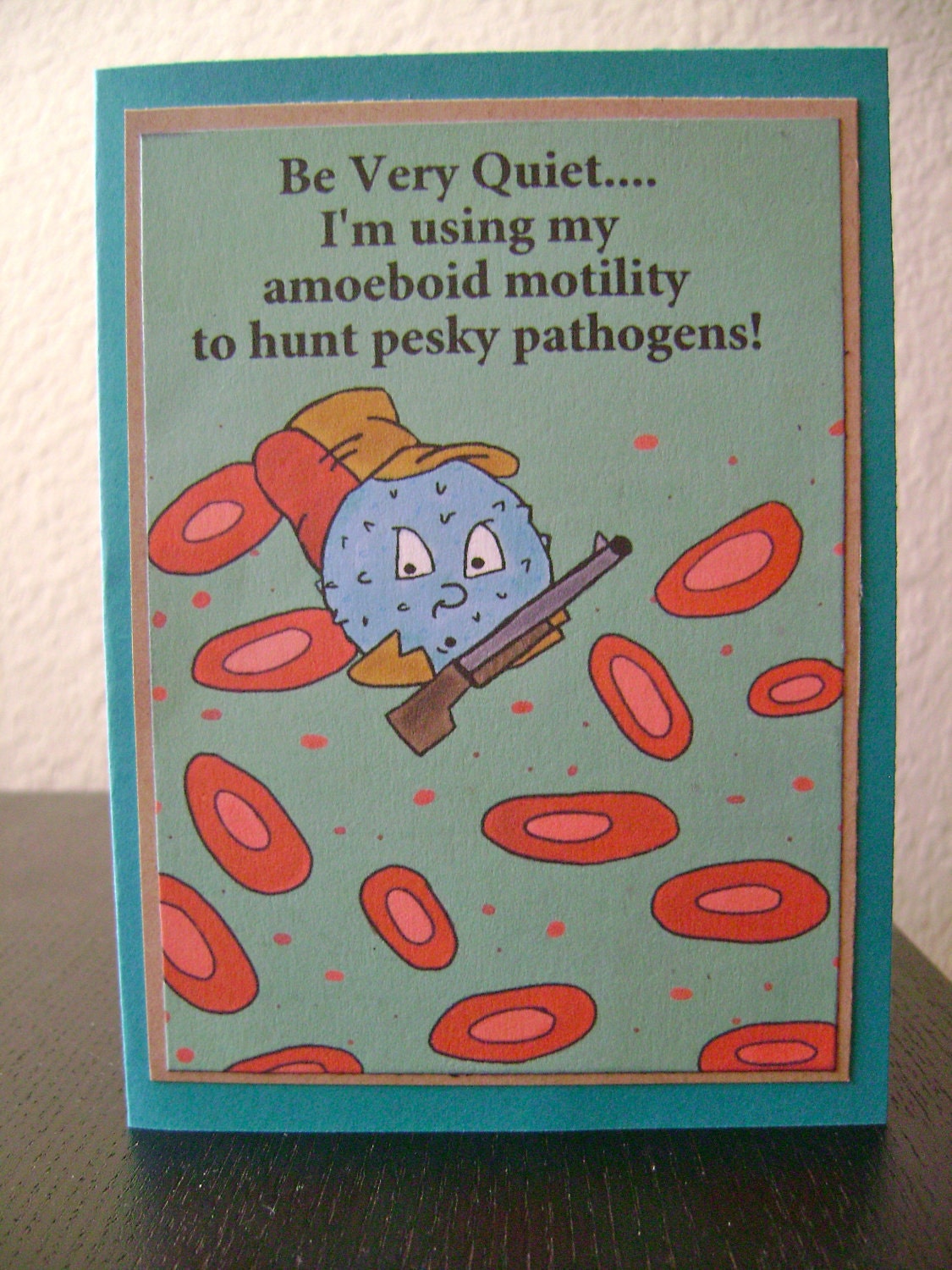 Elmer Leukocyte Biology Humor Greeting Card
