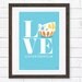 Love Art Print Retro Home Décor Love Cathrineholm bowl