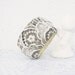 Rustic White Lace Wooden Bohemian Cuff Bracelet