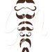 Mustache, Spectacles and Lips Kiss Digital Clipart Set. DIY Photo Booth Printables. Best Wedding Party Props
