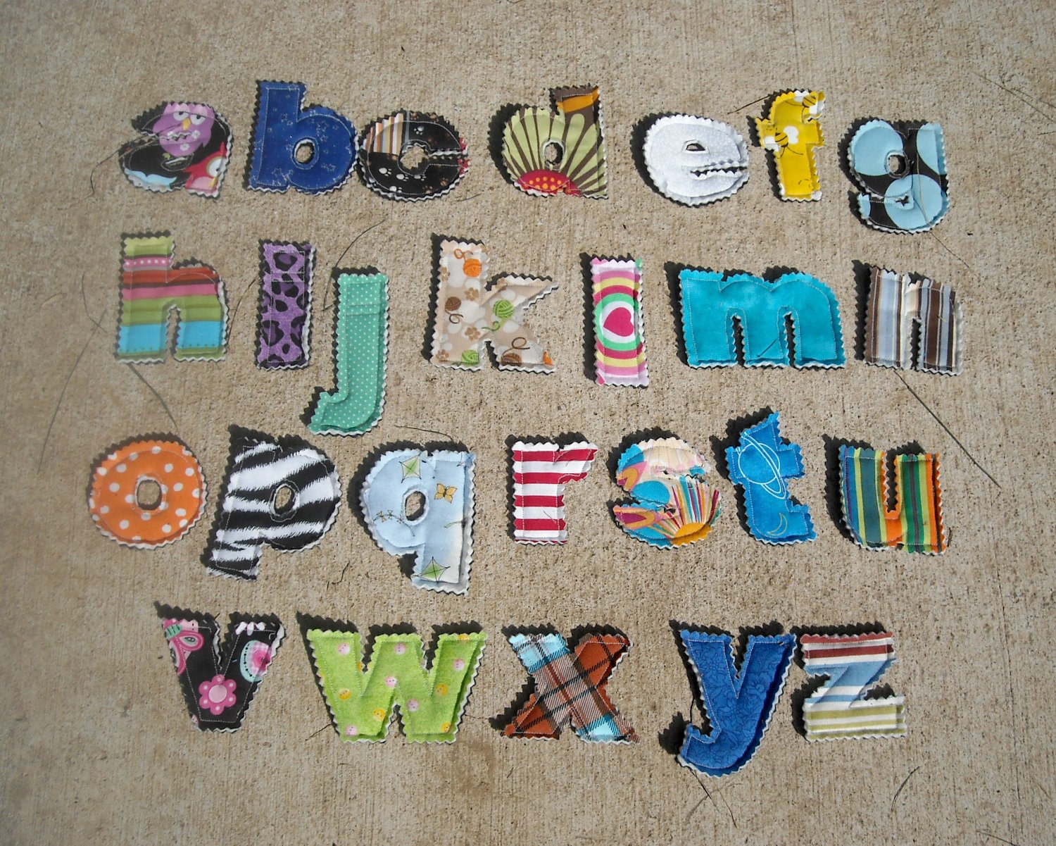 Lowercase Plush Fabric Alphabet Letters  - Montessori Play