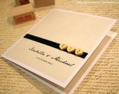 Heart-shaped Button Wedding Invitation Card- cute quirky modern design- Sweet Buttons