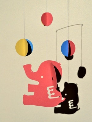 Elephant Mobile - for children, boy, girl, kids room decor - Studying - gift - home - toy -baby