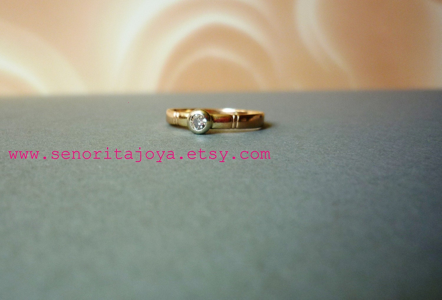 BLACK FRIDAY on Etsy / Vintage Antique Solitaire Old Cut Diamond Engagement Ring, Rose Gold, Free Shipping to eu, us, can