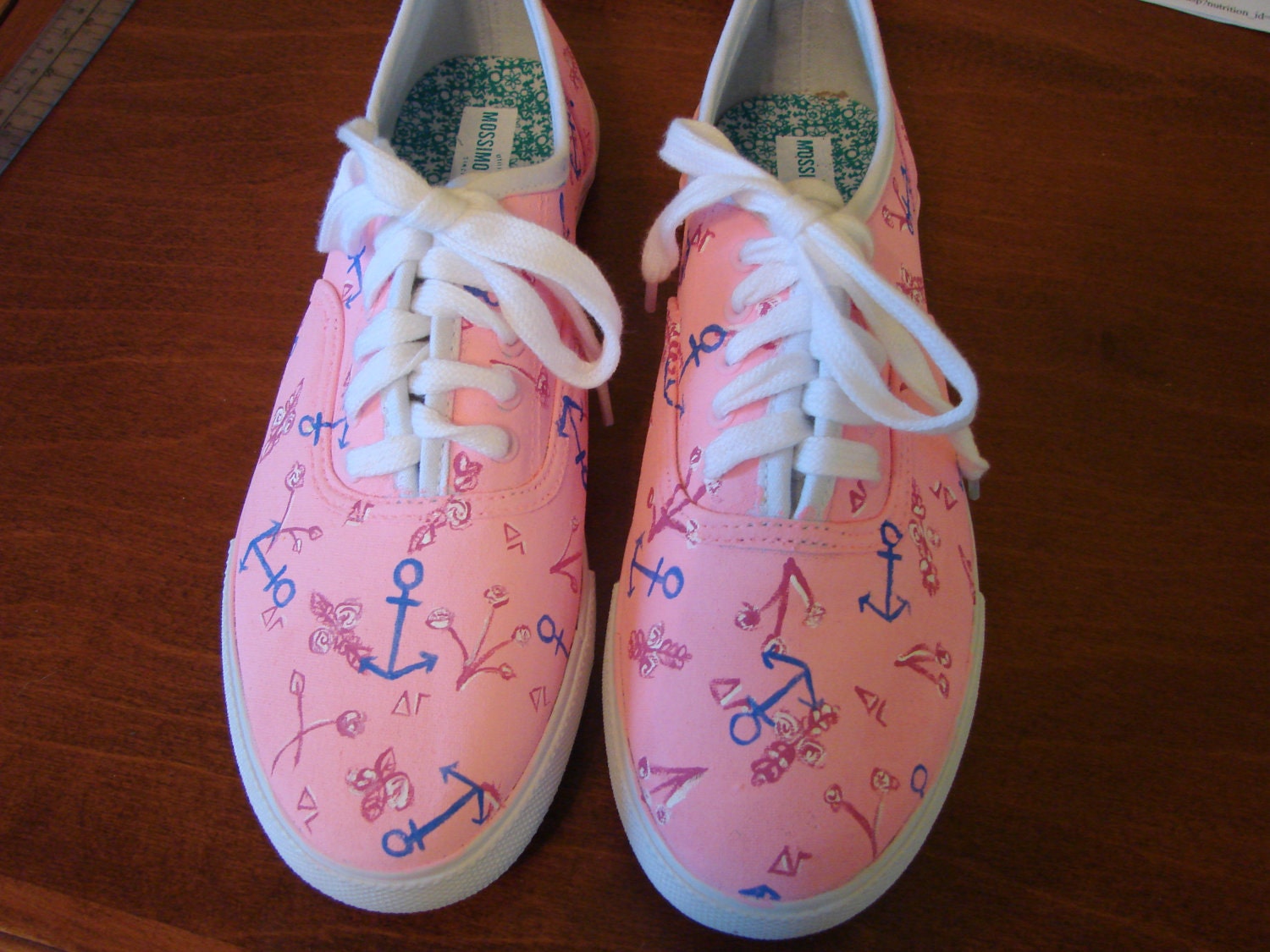 Lilly Pulitzer Inspired, Handpainted Canvas Sneakers