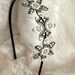 Black White Headband, Women Headband Women Hair Accessories, Flower Headband Hair Accessory, Black White Hair Accessory, Elegant Headband