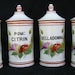 Antique French Apothecary Jars - Set of 4 - Early 1900s - Limoges - Hand Painted Porcelain
