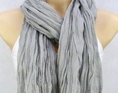 The fashion leisure cotton scarf, shawl, scarf grey natural fold, soft and comfortable multifunctional female accessory
