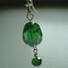 Watermelon green crystal dangle earring