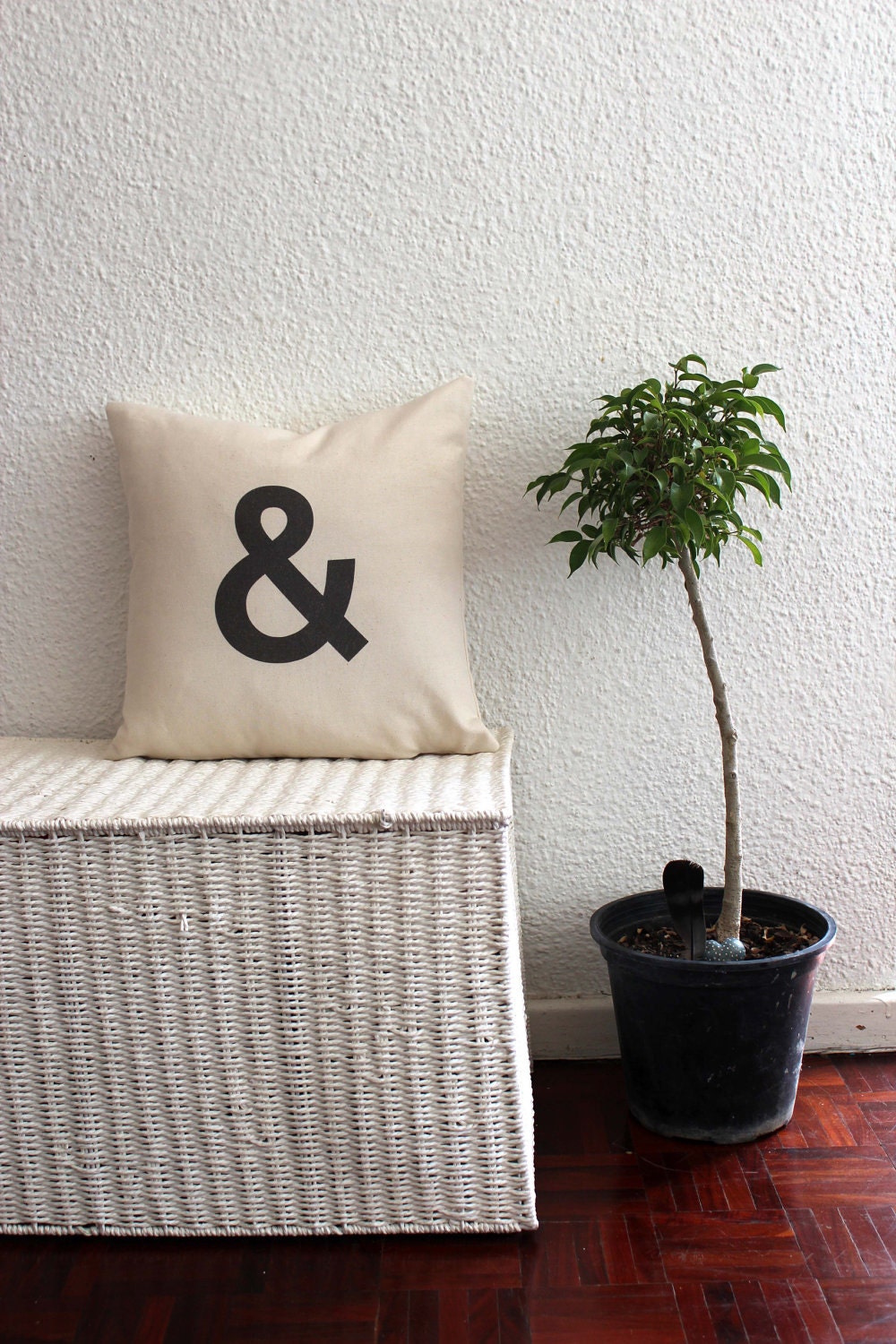 Ampersand and Typographic 16x16 inch Pillow Cover, Throw Cushion , Retro and Trendy for a Simple and Quirky Home