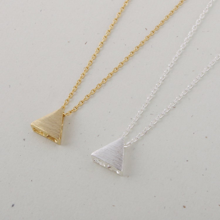 Gold/ Matt Silver Little Triangle Necklace