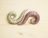 LARGE Custom Scaley Polymer Clay Spiral Plugs (Any Color, 1/2in 5/8in.)