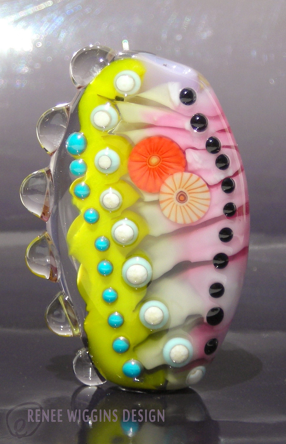ON SALE Ambrosia Lampwork Glass Focal Bead by Renee Wiggins Design