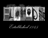 Florida Alphabet Letter Photography year established 11x14 unframed print