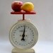 Vintage Red and white Kitchen Scale