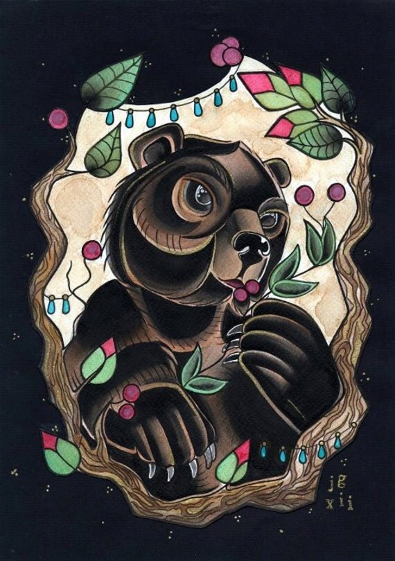 bear print tattoo