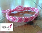 Breast Cancer Charity - Handmade Chevron Friendship Bracelet