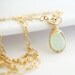 Green Chalcedony Necklace Necklace - Gemstone Necklace - Bezel Set Necklace