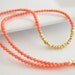 Coral Necklace - Coral and Gold Necklace