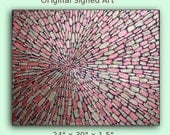 ORIGINAL Contemporary Fine Art Abstract Textured Painting modern palette knife metallic Copper and Gold