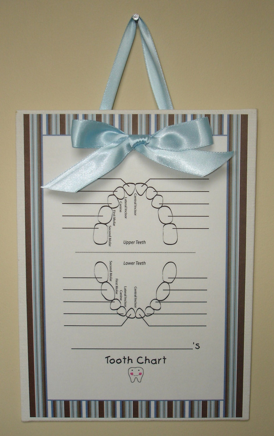 Boys Hanging Tooth Fairy Plaque