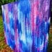 blue purple gray & pink paisley abstract oil painting 28"X30"