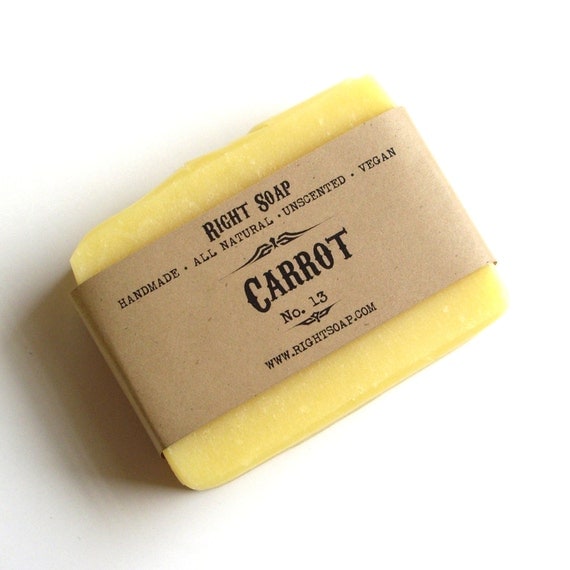 Carrot Soap - Sensitive Skin Natural Unscented Soap (Vegan)