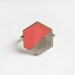 Peach/Silver Hexagon Ring