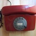 Vintage red rotary phone
