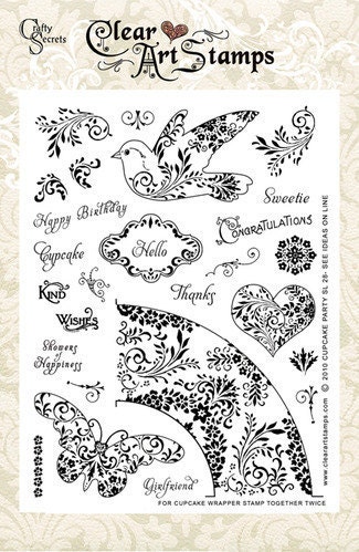 Cupcake Party SL28 Clear Art Stamp Vintage Set