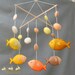 Tropical fishes baby mobile - golden fishes hanging mobile