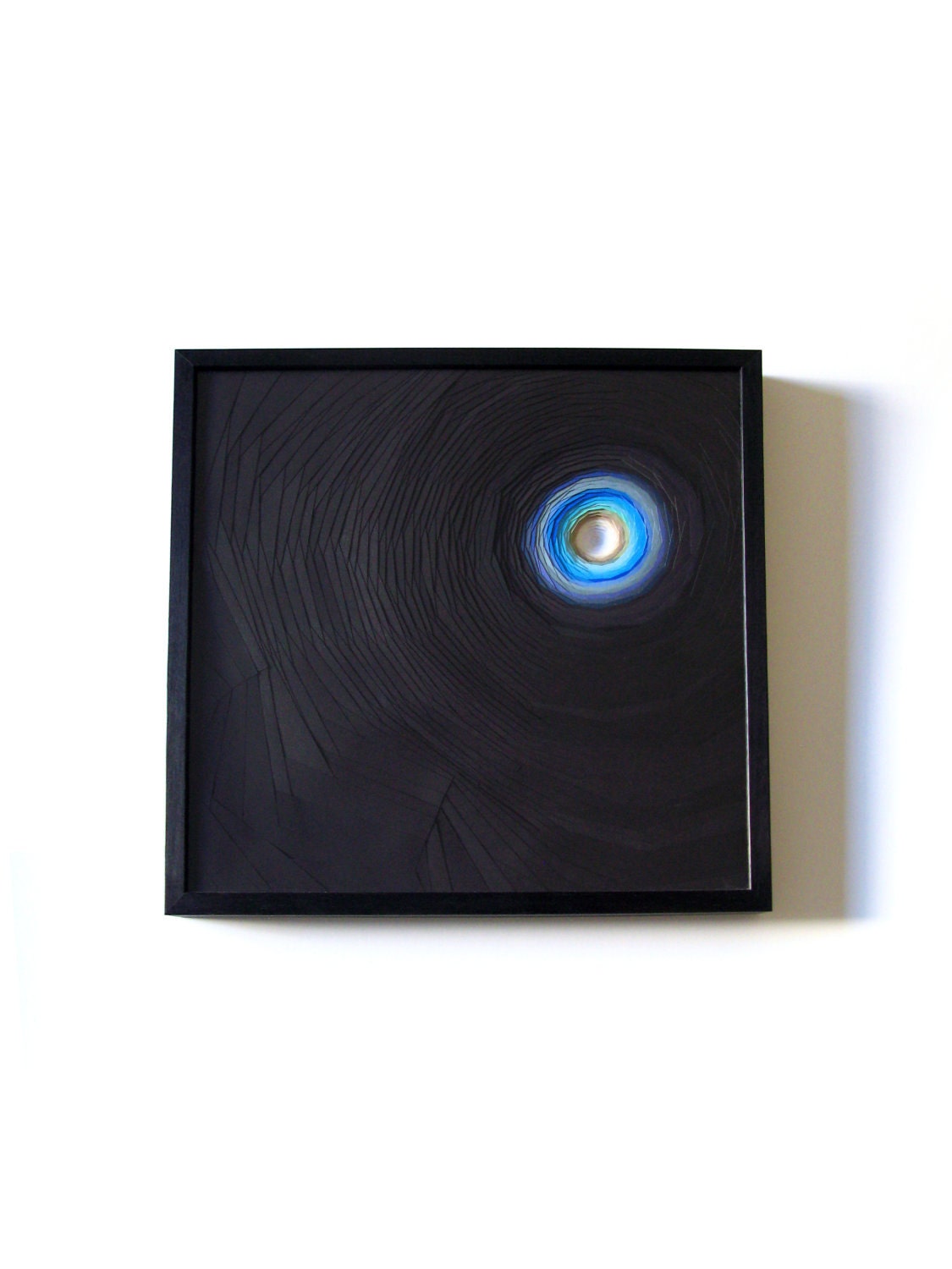 Paper Sculpture Spirale black & blue