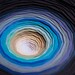 Paper Sculpture Spirale black & blue