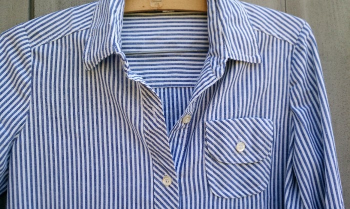Vintage chambray shift dress