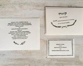 Custom Wedding Invitation Rubber Stamp Set // Complete Set