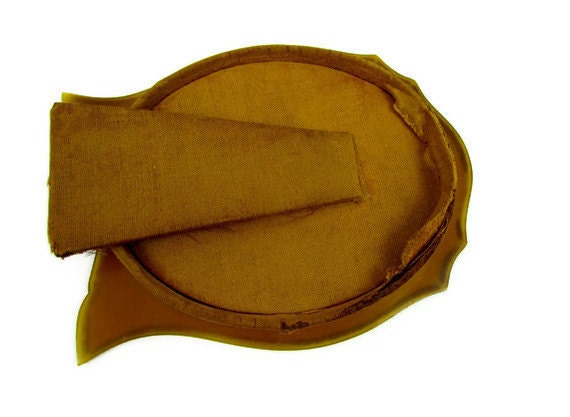 Antique mourning photo in amber celluloid frame marked Du Barry Pyralin, from Good Mourning Shop
