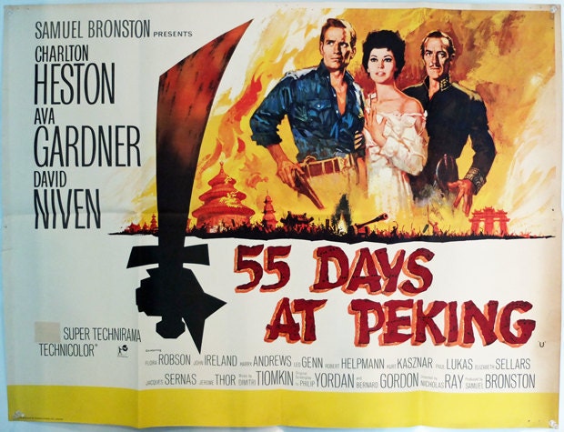 55 Days at Peking, UK Quad (30x40in), 1963 Original Vintage Movie Poster