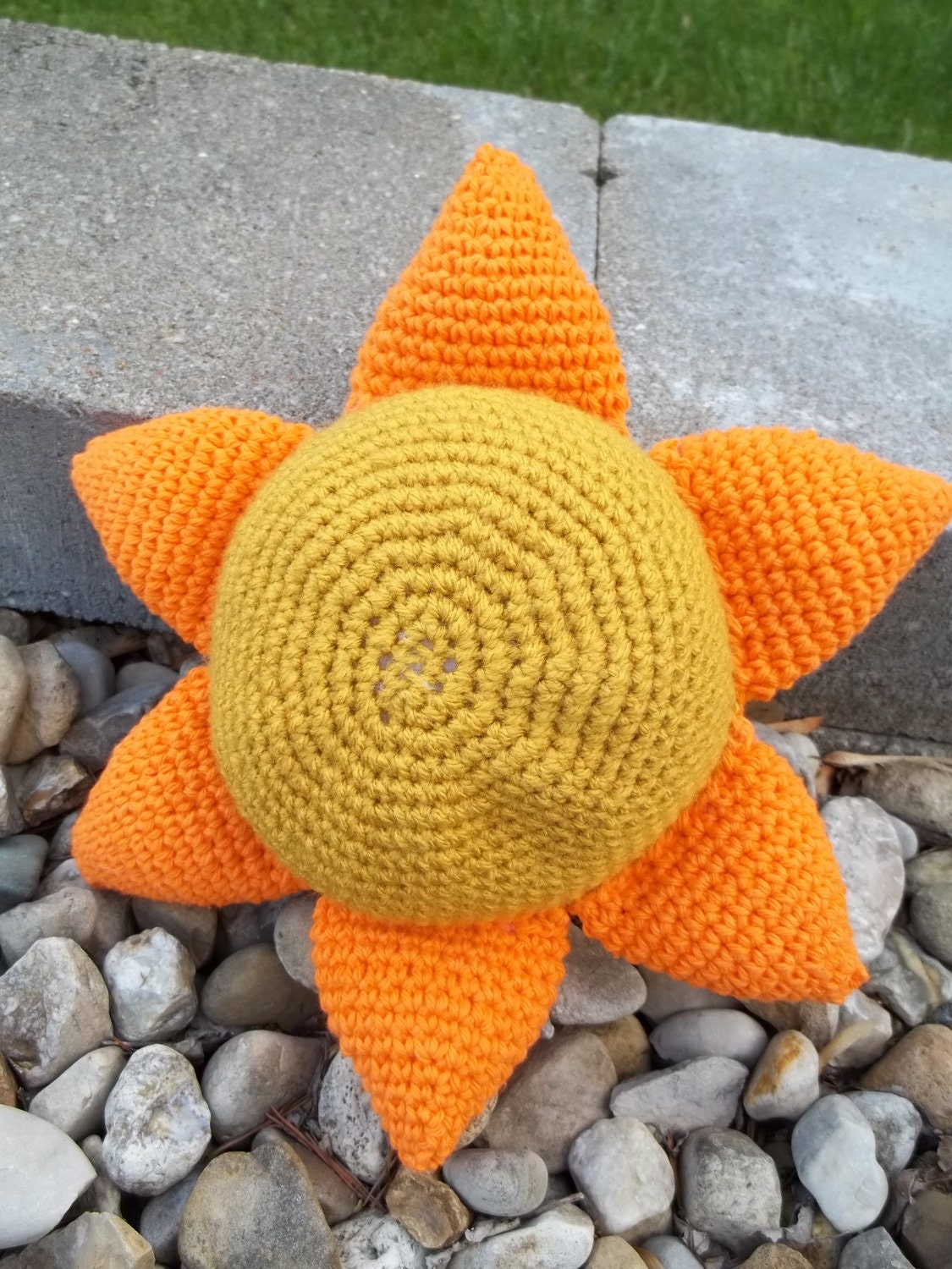 OOAK Crocheted Plush Sunshine - sunshineknitandsew