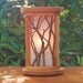Natural Edge Cherry Accent Lamp with Mountain Laurel