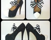 The Tuxedo Glitter High Heels