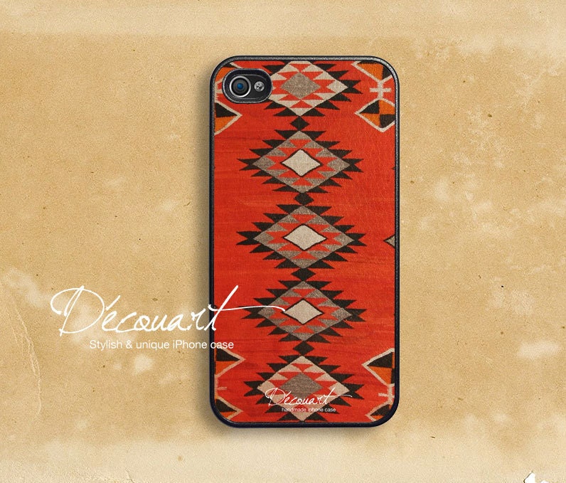 iPhone 5 case, Navajo iPhone 4 case, iPhone 4s case, case for iPhone 4, red navajo B150