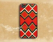 iPhone 5 case, Navajo iPhone 4 case, iPhone 4s case, case for iPhone 4, red navajo B151