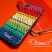 iPhone 5 case, Unique iPhone 4 case, iPhone 4s case, case for iPhone 4, rainbow crochet B111